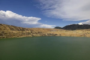 The Berkeley Pit from the viewing stand in Butte on July 16. Photo Credit: Megan Nielsen, Montana Standard