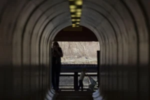 The tunnel leading to the Berkeley Pit viewing stand in Butte on July 16. Photo Credit: Megan Nielsen, Montana Standard