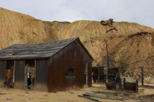 A structure in the mineyard of the historic Pilot Butte Mine in Butte on Thursday. MEGAN NIELSEN, Montana Standard